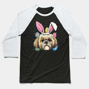 Shih Tzu Easter Bunny Dog Pet Owner Breeder Animal Lover Baseball T-Shirt